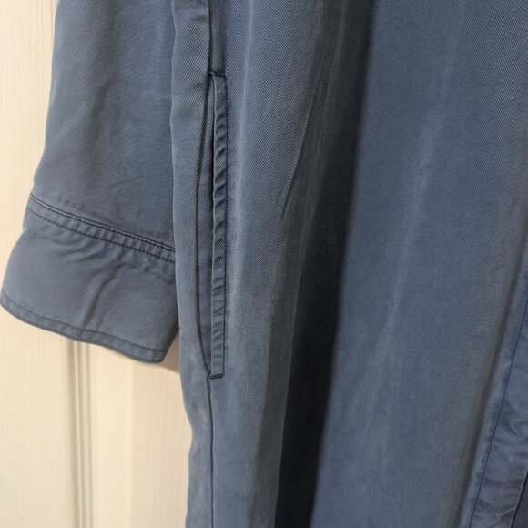 Young Fabulous & Broke | Long Sleeve Midi Shirt Dress In Blue - Picture 8 of 10